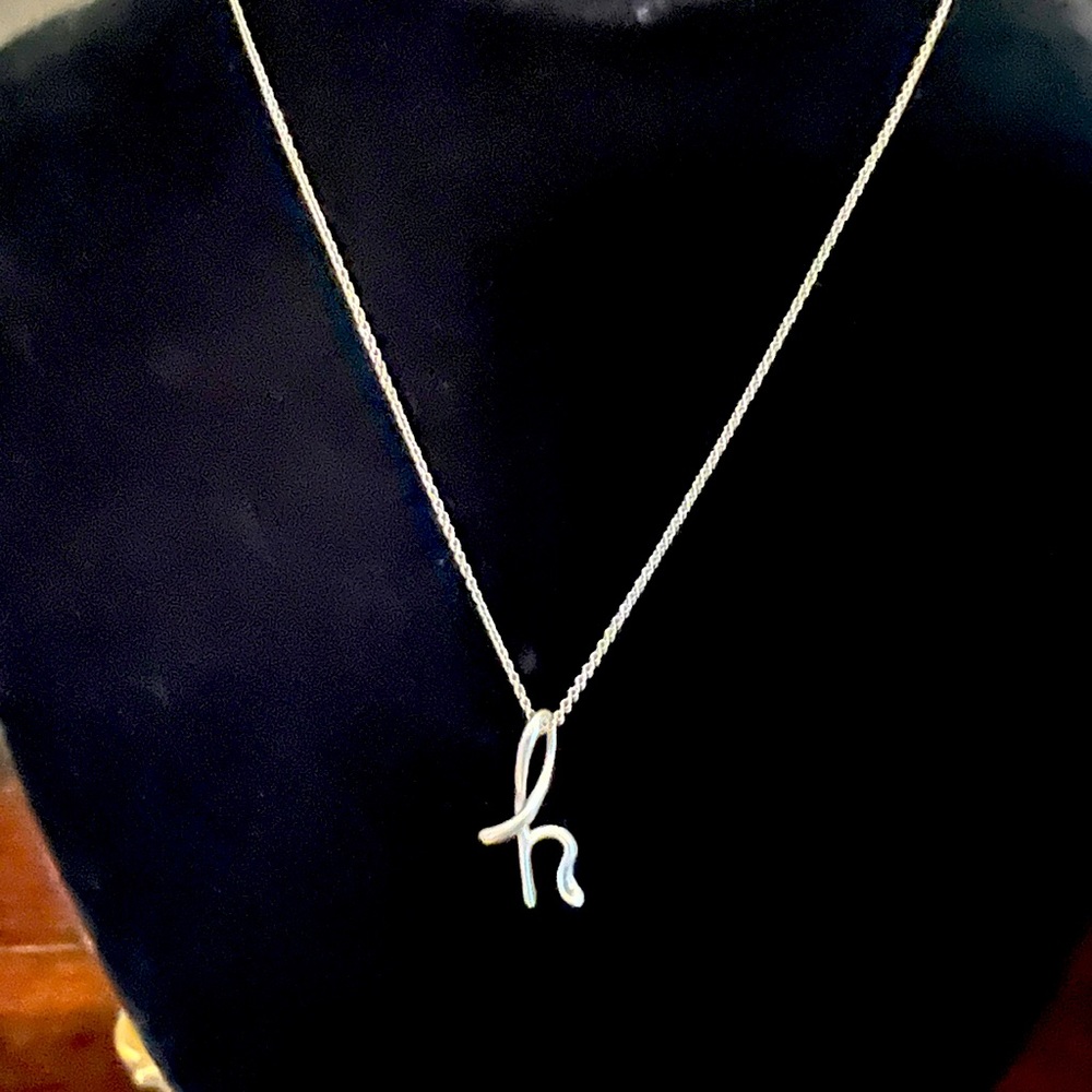 Tiffany & Co. Elsa Perreti “h” initial pendant necklace in sterling silver